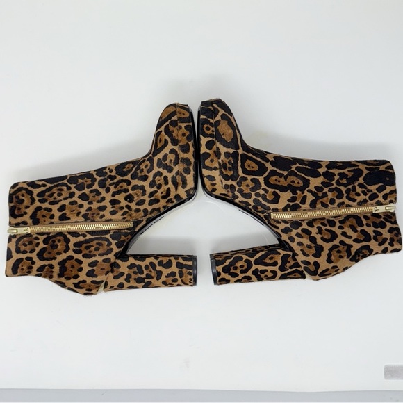 Calvin Klein women’s Martha Brown and Black leopard ankle Heeled Boots size 9 - Picture 12 of 15